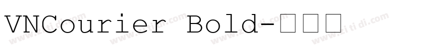 VNCourier Bold字体转换